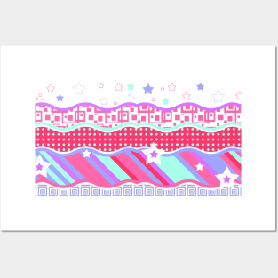Girly Abstract Pattern Posters and Art